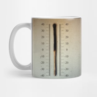 burnt match thermometer Mug